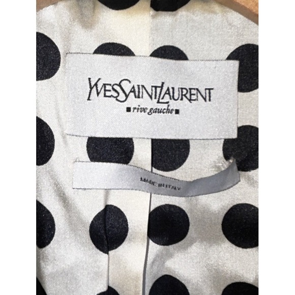 2000s VINTAGE Yves Saint Laurent by Stefano Pilati Polkadot Jacket Y2K RUNWAY 42 - Picture 2 of 7